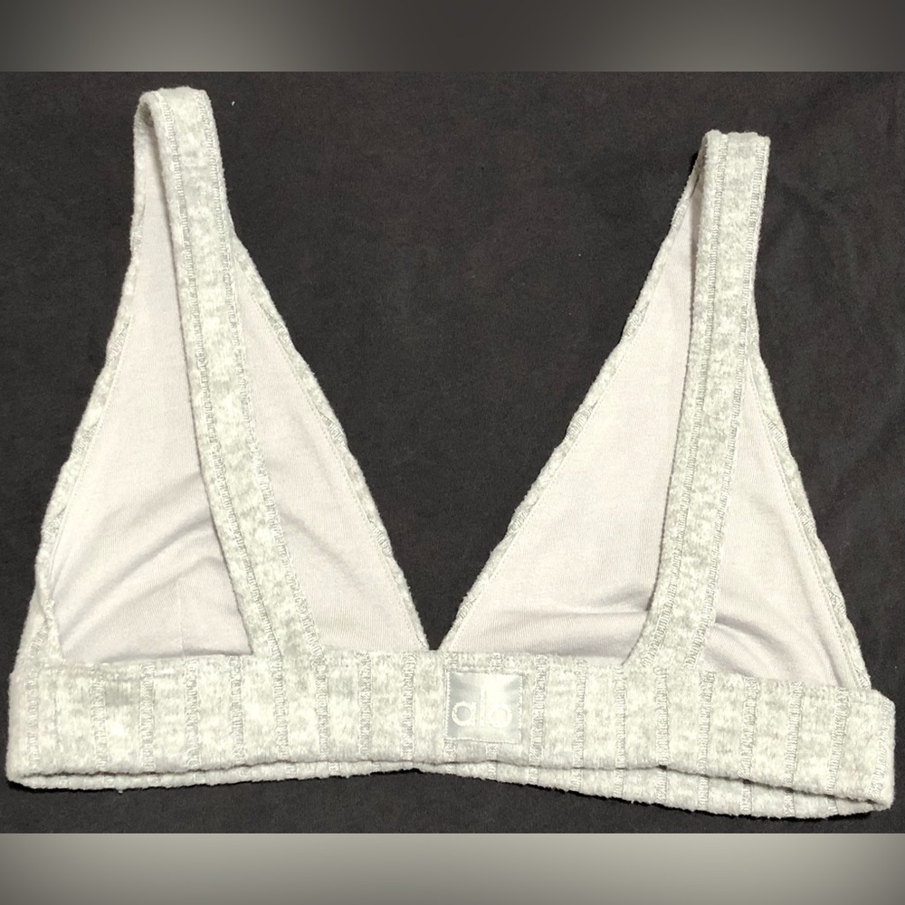 ALO Yoga Heather Gray Knit Bralette - Picture 6 of 8